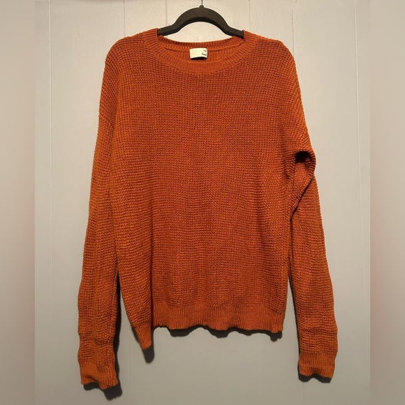 Aritzia Wilfred Merino Wool Orange Women’s Size Large Orange Knit Sweater - Picture 1 of 8